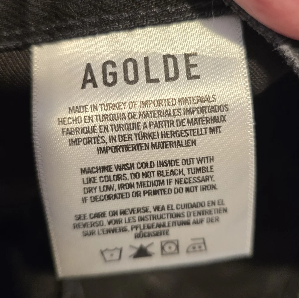 AGOLDE Parker Frey Hem Button Fly Denim Shorts Size 30